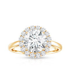 Classic Round Cut Moissanite Big Engagement Ring