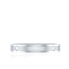 Certified Diamond Band Ring in Flush Setting