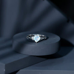 Certified 8 mm Ethiopian Opal Heart Engagement Ring with Celtic Knot