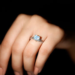 Certified 8 mm Ethiopian Opal Heart Engagement Ring with Celtic Knot