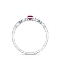 Natural Princess Cut Ruby Irish Promise Ping