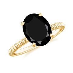 Created Black Diamond Solitaire Ring with Surprise Diamond