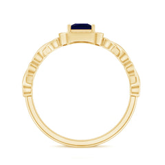 1/4 CT Infinity Heart Blue Sapphire Diamond Engagement Ring