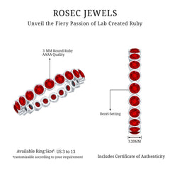Lab Grown Ruby Eternity Band Ring