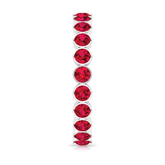 Lab Grown Ruby Eternity Band Ring