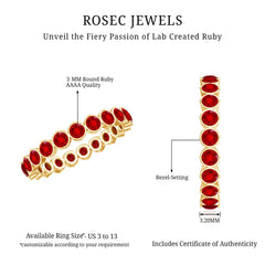 Lab Grown Ruby Eternity Band Ring