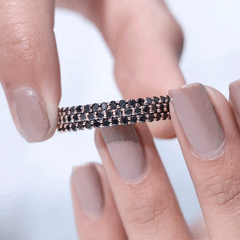 Lab Grown Black Diamond Wedding Band Ring