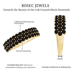 Lab Grown Black Diamond Wedding Band Ring