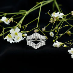Baguette Cut Moissanite Engagement Ring Enhancer