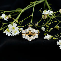 Baguette Cut Moissanite Engagement Ring Enhancer