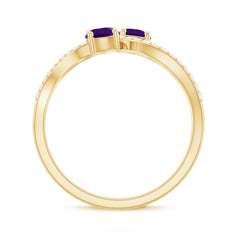 Designer Amethyst and Diamond Infinity Cocktail Ring