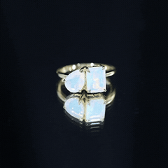 Natural Ethiopian Opal Toi Et Moi Ring