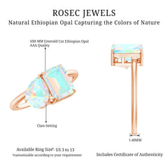 Natural Ethiopian Opal Toi Et Moi Ring
