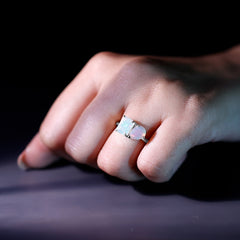 Natural Ethiopian Opal Toi Et Moi Ring