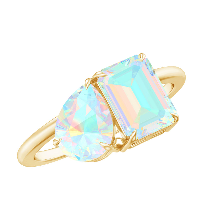 Natural Ethiopian Opal Toi Et Moi Ring