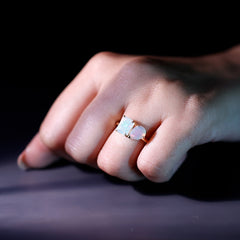 Natural Ethiopian Opal Toi Et Moi Ring