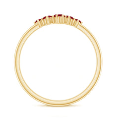 Natural Ruby Cluster Promise Ring for Women