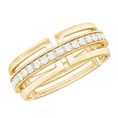 Moissanite Wedding Band in Pinpoint Setting