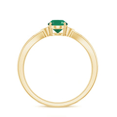 5X7 mm Oval Cut Emerald Vintage Engagement Ring with Diamond