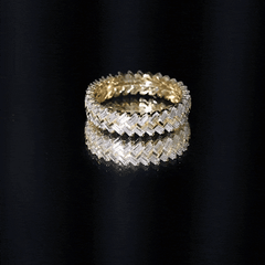 Baguette Cut Moissanite Eternity Band Ring