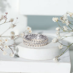Baguette Cut Moissanite Eternity Band Ring