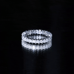 Princess Cut Moissanite Stackable Eternity Band Ring