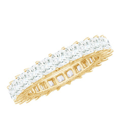 Princess Cut Moissanite Stackable Eternity Band Ring