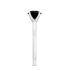 Natural 2 Carat Black Onyx Engagement Ring For Women