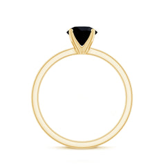 Natural 2 Carat Black Onyx Engagement Ring For Women