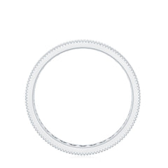 Moissanite Band Ring with Milgrain Detailing