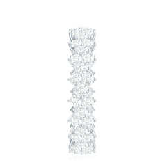 Cluster Wedding Band for Women with Moissanite