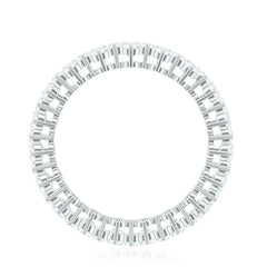 Cluster Wedding Band for Women with Moissanite