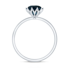 Lotus Basket Set Solitaire London Blue Topaz Engagement Ring