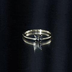 Genuine Black Onyx Butterfly Promise Ring