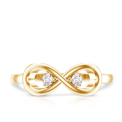 Certified Real Diamond Infinity Promise Ring for Women