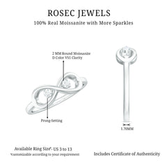 Minimalist Moissanite Infinity Promise Ring