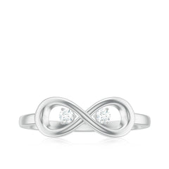 Minimalist Moissanite Infinity Promise Ring