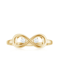 Minimalist Moissanite Infinity Promise Ring