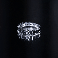 Princess Cut Black Onyx Full Eternity Wedding Band