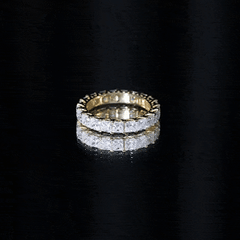 Princess Cut Moissanite Full Eternity Band Ring