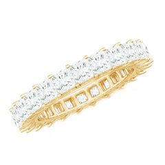 Princess Cut Moissanite Full Eternity Band Ring