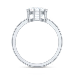 Certified 8 MM Cushion Cut Moissanite Solitaire Engagement Ring