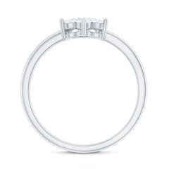 Certified Brilliant Cut Moissanite Flower Engagement Ring
