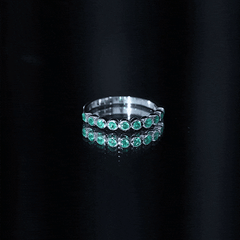 Certified Bezel Set Emerald Eternity Band Ring