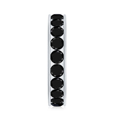 Round Cut Black Onyx Eternity Band in Channel Setting