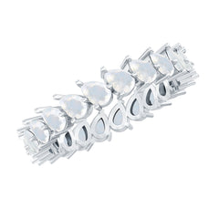 4.4 Carat Pear Cut Moonstone Eternity Band Ring