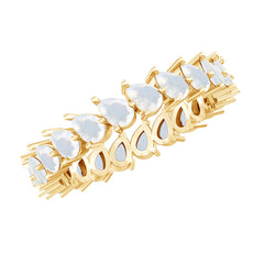 4.4 Carat Pear Cut Moonstone Eternity Band Ring