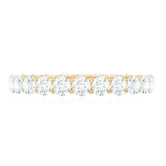 Certified Moissanite Stackable Eternity Band Ring