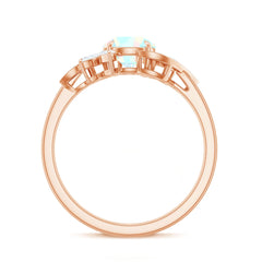 Nature Inspired Ethiopian Opal and Diamond Engagement Ring