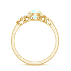 Nature Inspired Ethiopian Opal and Diamond Engagement Ring